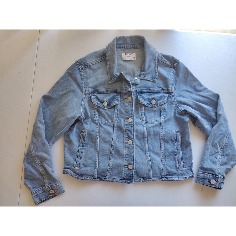 Old Navy‎ Girls XXL Denim Jean Jacket Light Wash Classic Trucker